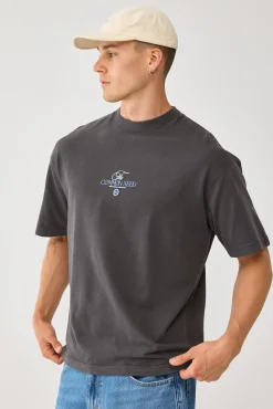 Sigma Brushed Easy Tee Washed Black