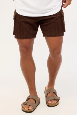Signal Cord Cargo Short Coffee Brown