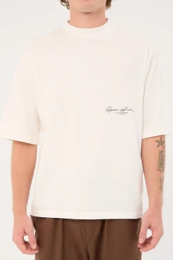 Signature Organic Boxy Tee Off White