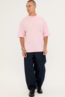 Signature Organic Boxy Tee Light Pink