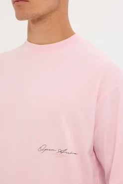 Signature Organic Boxy Tee Light Pink