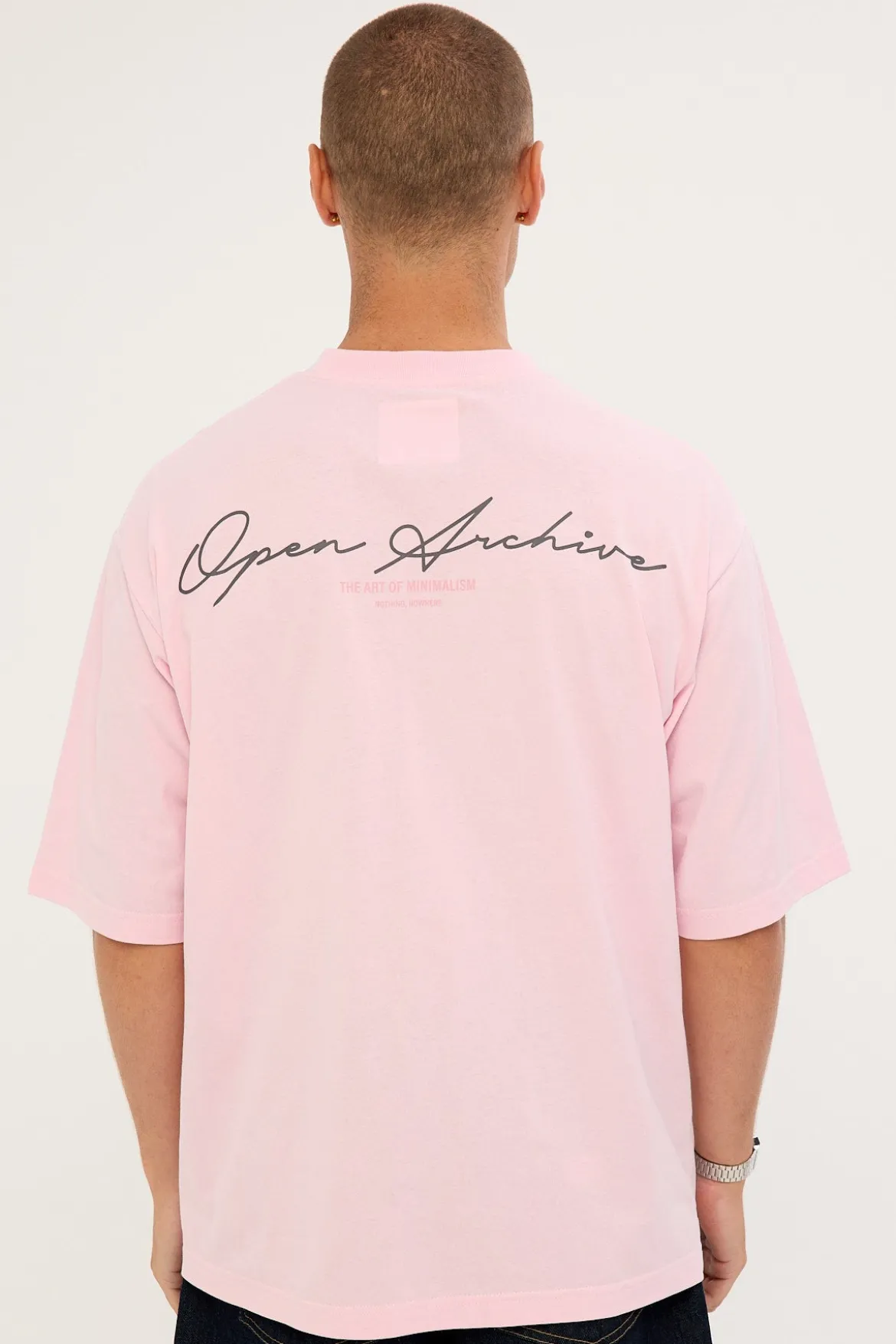 Signature Organic Boxy Tee Light Pink