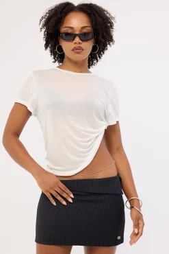 Sin Pinstripe Skort Black