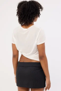 Sin Pinstripe Skort Black
