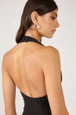 Siren Tailored Mini Dress Black