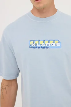 Six Stars Boxy SS Tee Pigment Bleach Blue