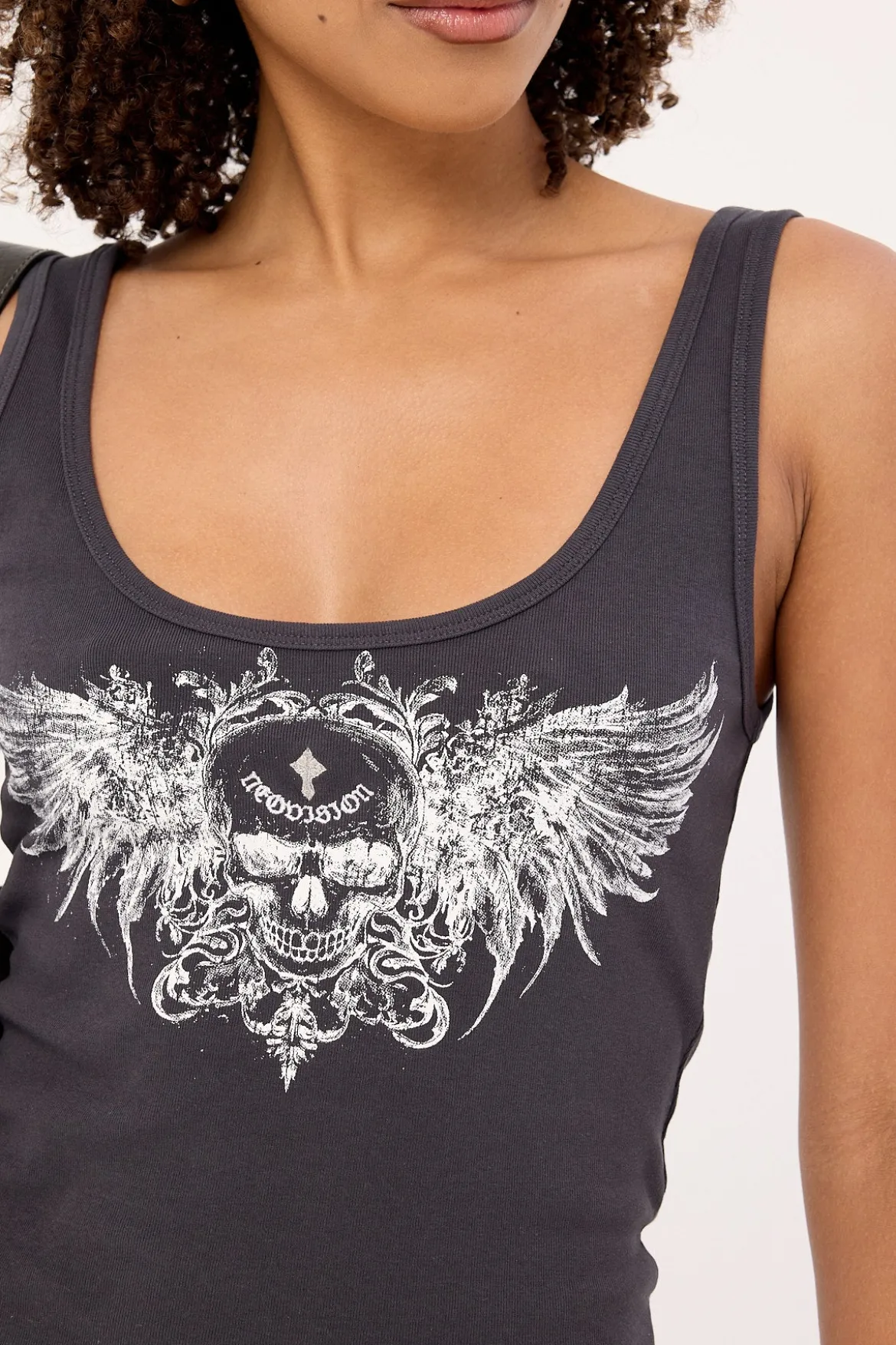 Skorn Singlet Tank Top Washed Black