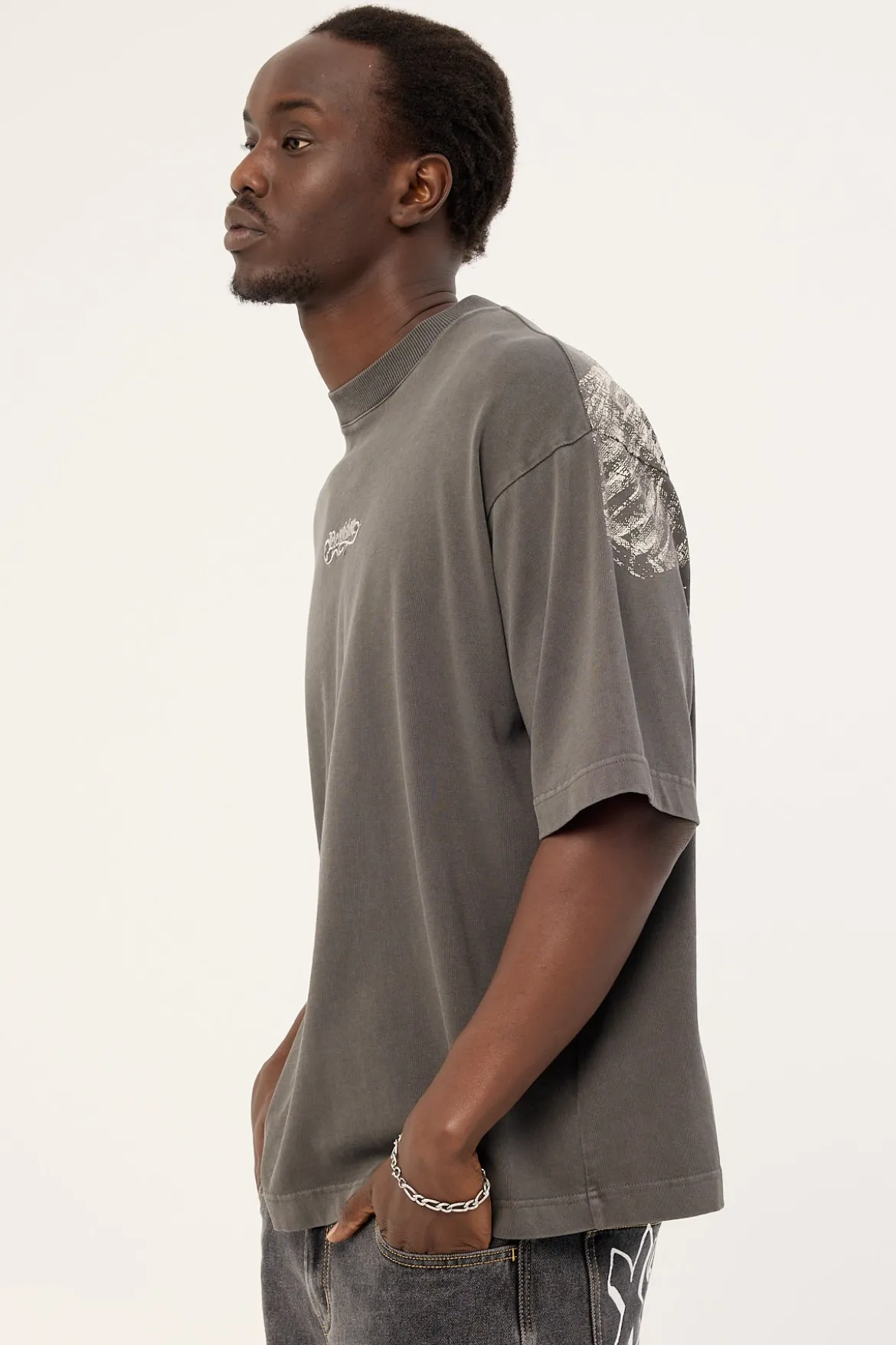 Skorn Street Super Heavy Tee Acid Grey