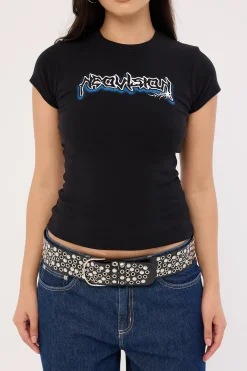 Skull Baby Tee Black