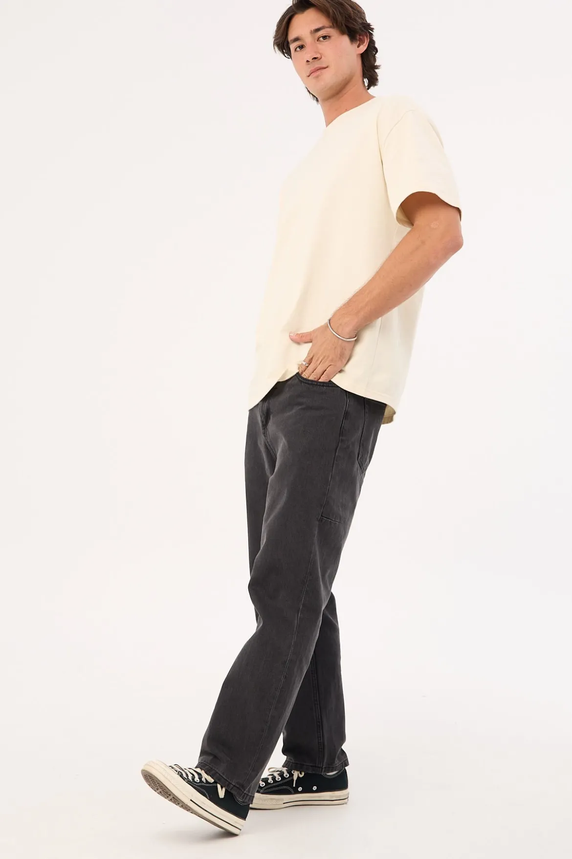 Slacker Baggy Denim Jean Coal Black