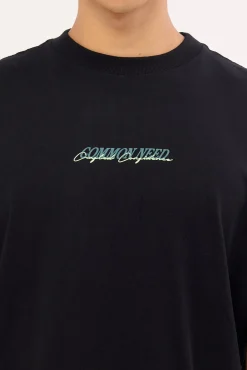 Slant Heavyweight Boxy Tee Black