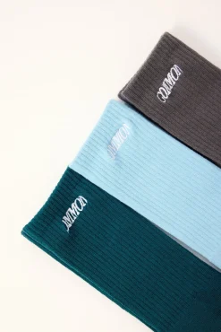 Slant Sock 3 Pack Dark Teal/Blue/Grey