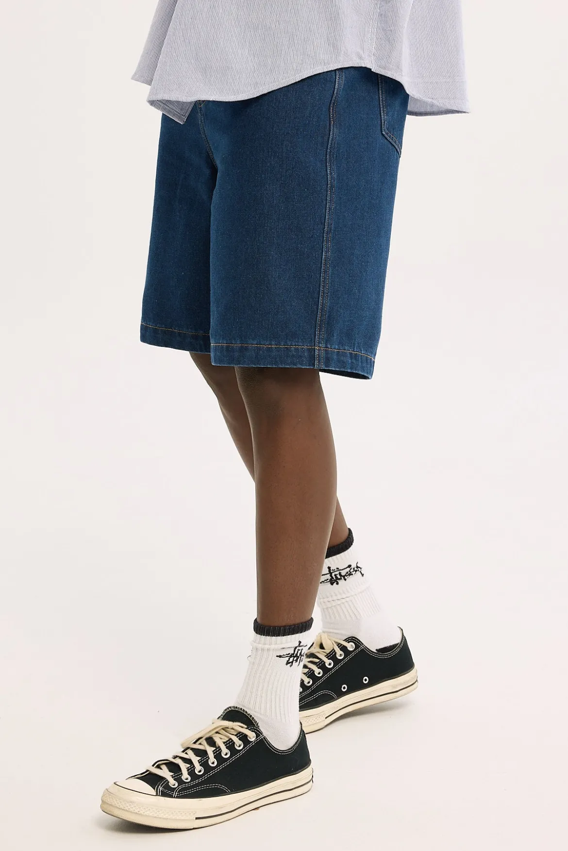 Slanted Bull Denim 91 Short Raw Indigo Denim