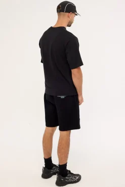 Slash Loopback Sweat Short Black