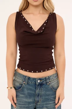 Slater Studded Top Bitter Chocolate