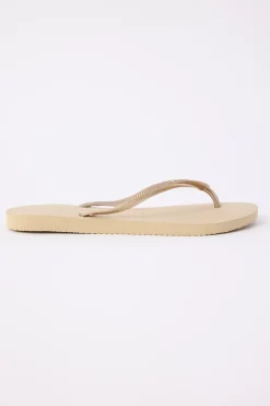 Slim Metallic Thong Sand Grey