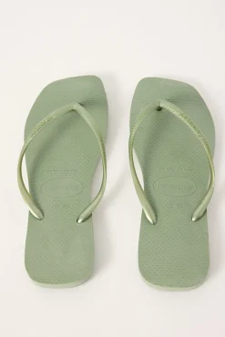 Slim Square Thong Smoke Green