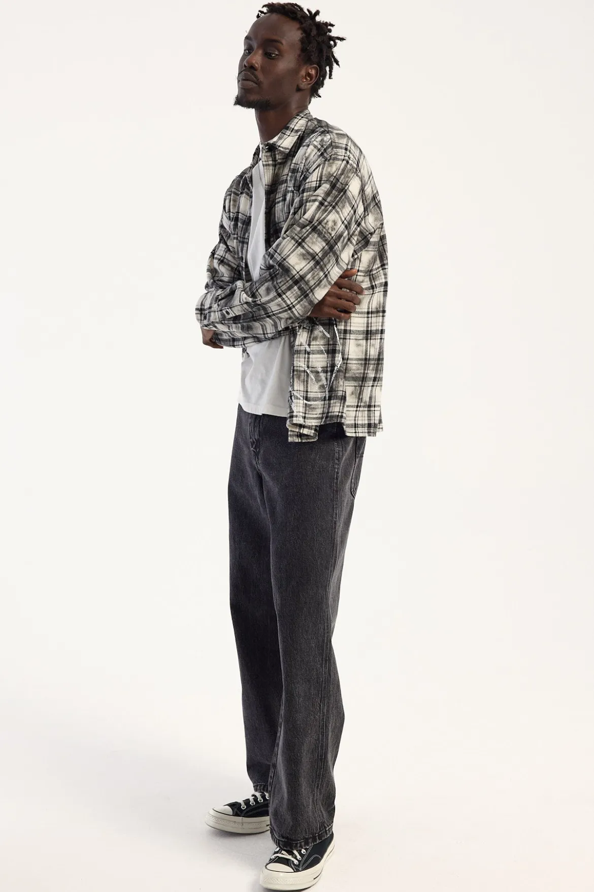 Sloucher Jean Black Rinse