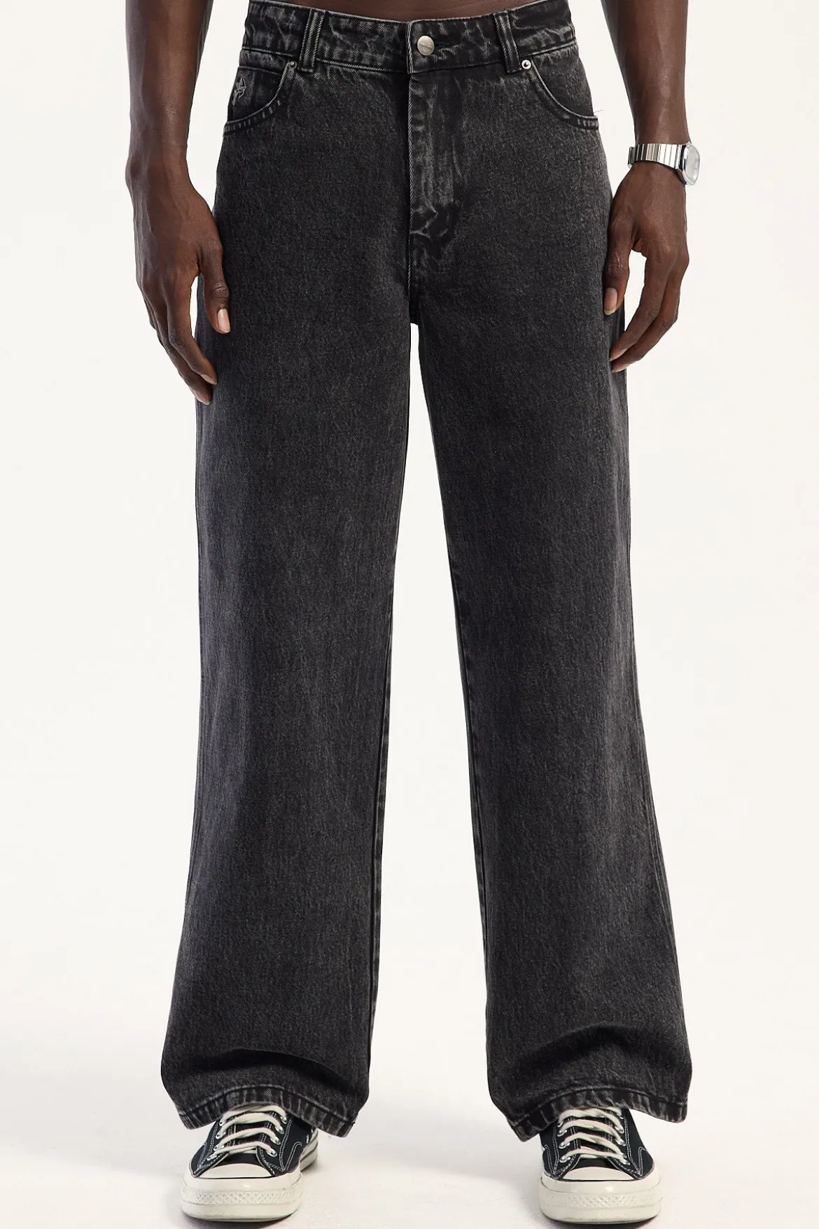 Sloucher Jean Black Rinse