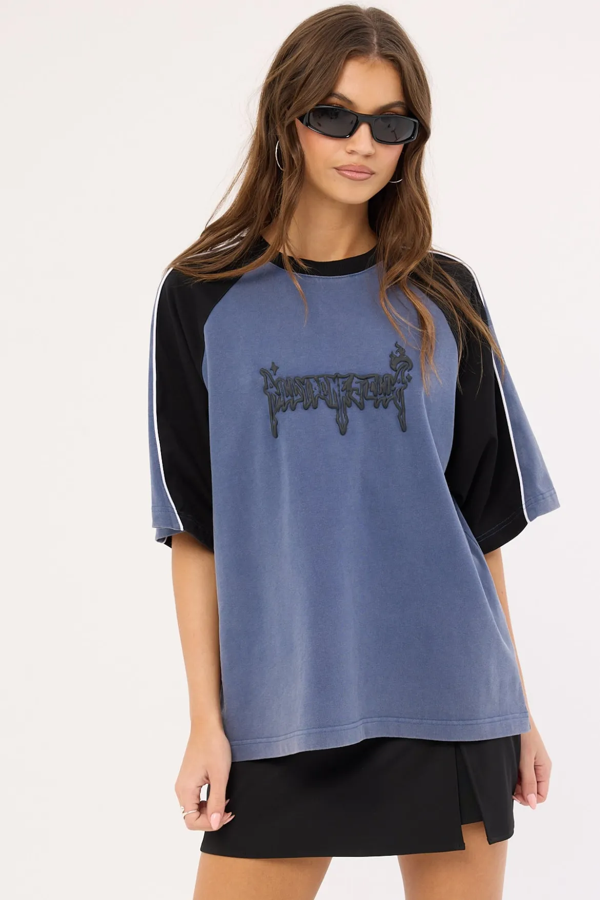 Small Steps Panel Boxy Tee Blue