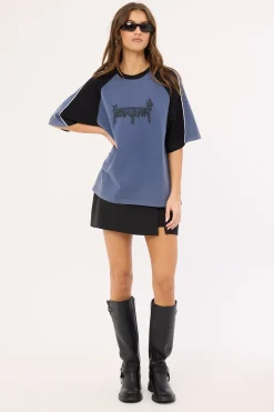 Small Steps Panel Boxy Tee Blue