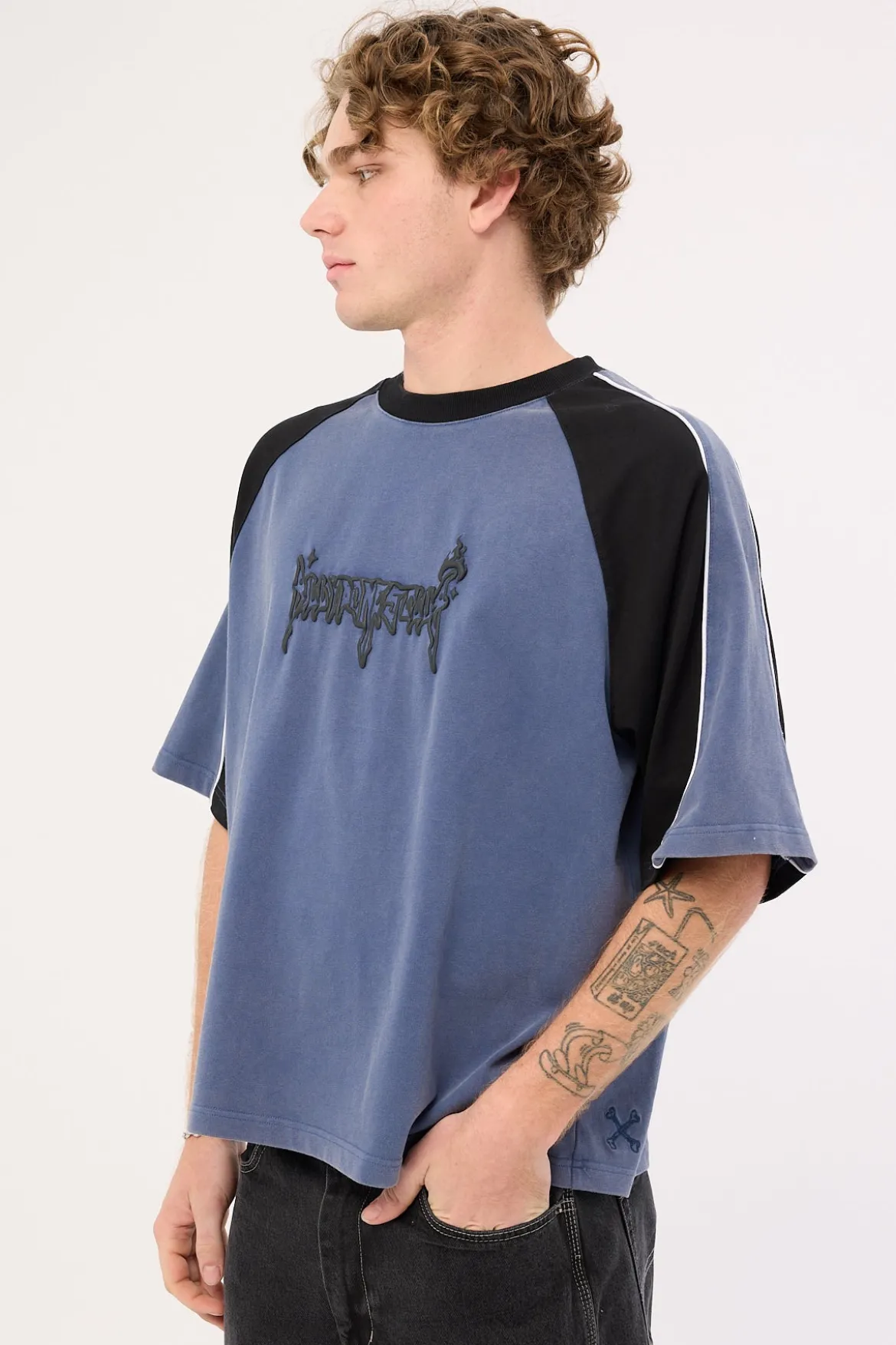 Small Steps Panel Boxy Tee Blue