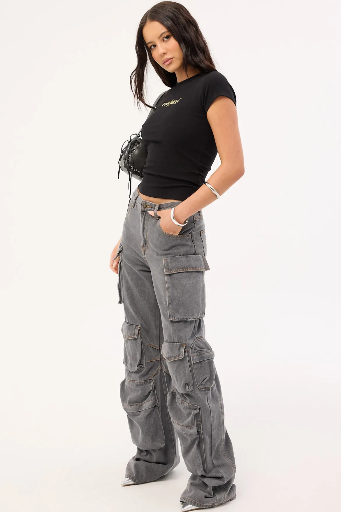 Smokeshow Jean Washed Grey