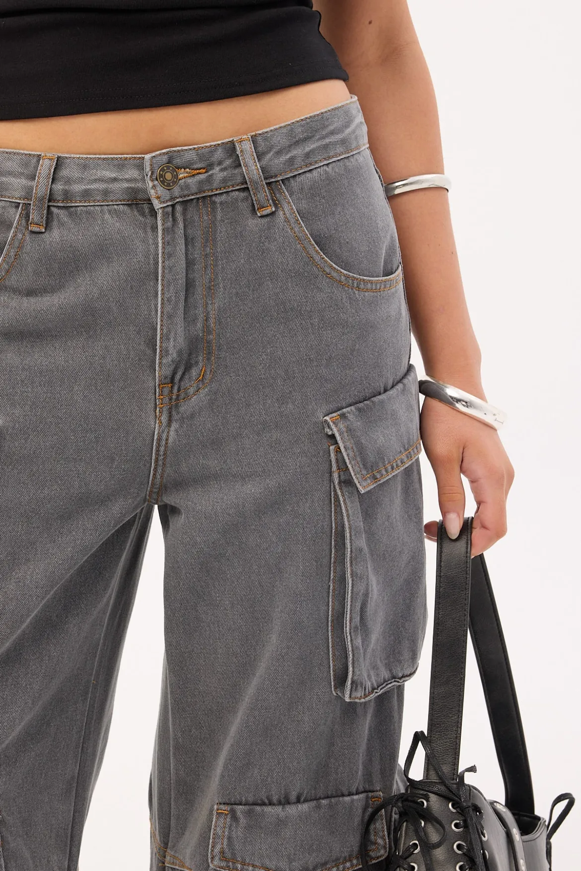 Smokeshow Jean Washed Grey