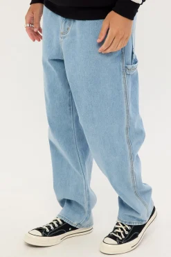 Smoko Baggy Denim Jean Stone Blue