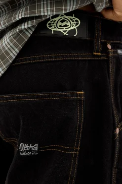 Smoko Baggy Denim Jean Washed Black