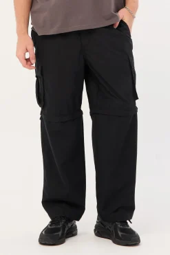 Smoko Zip Off Cargo Pant Washed Black