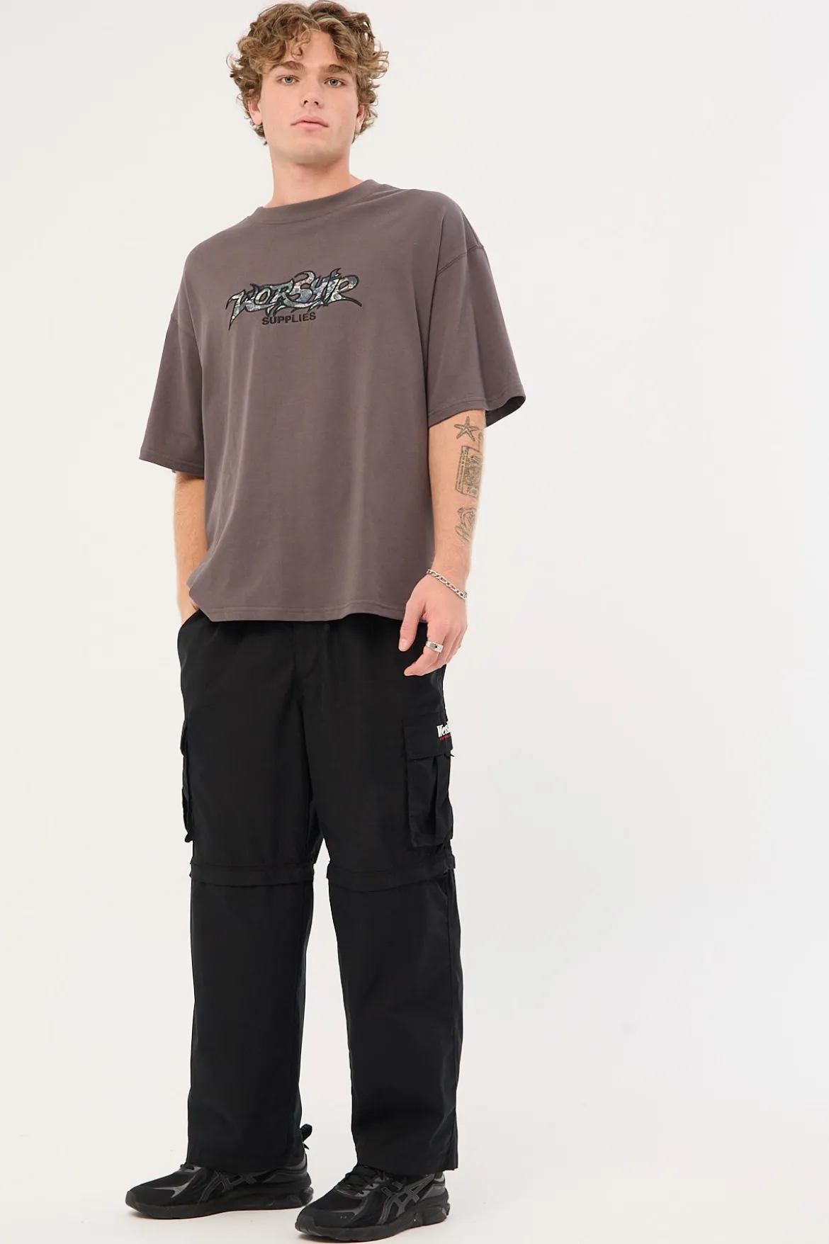 Smoko Zip Off Cargo Pant Washed Black