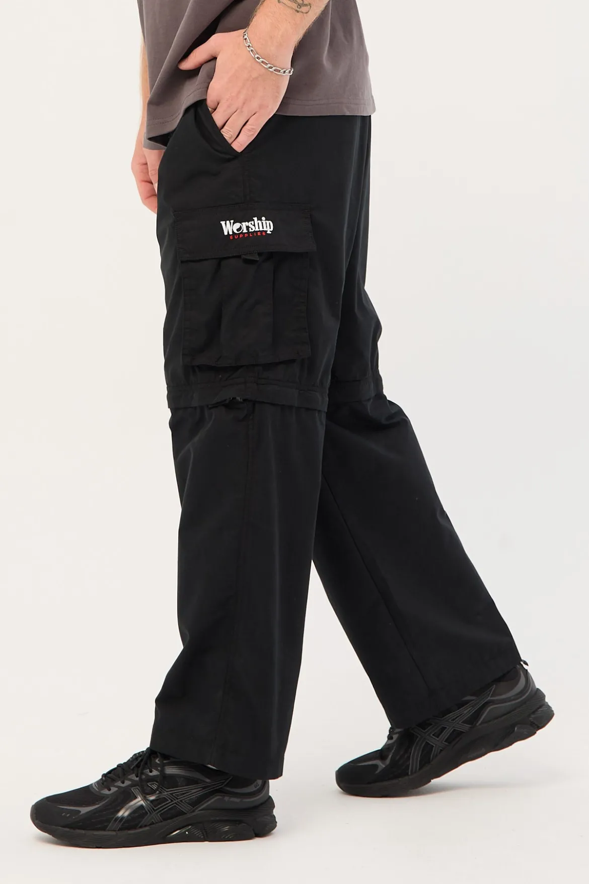 Smoko Zip Off Cargo Pant Washed Black