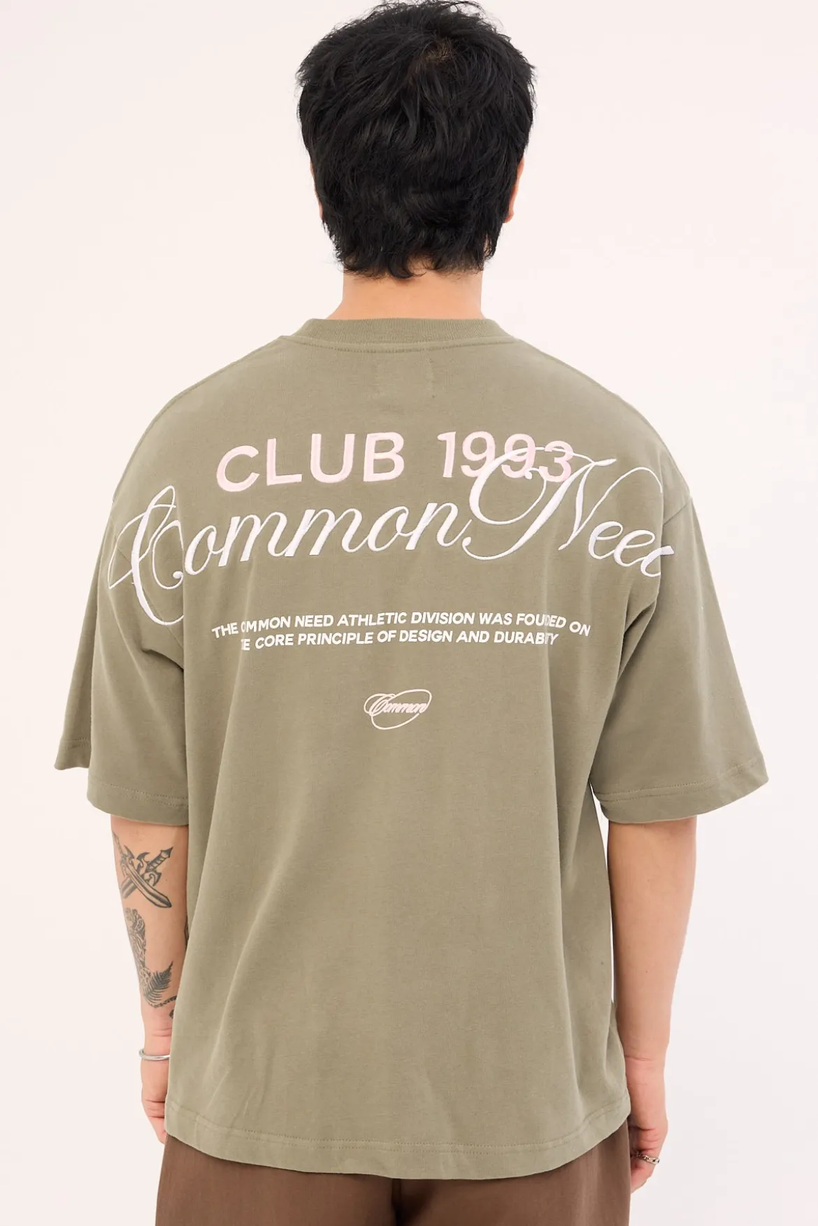 Society Brushed Easy Tee Olive Green