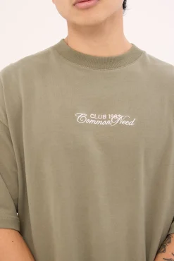Society Brushed Easy Tee Olive Green