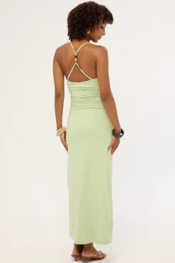 Sol Beaded Midi Dress Pistachio