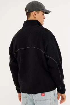Sonic Quarter Zip Sherpa Fleece Black
