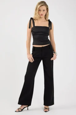 Sonnet Tie Straps Top Black