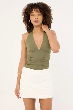 Sonnie Mid Rise Mini Skirt White