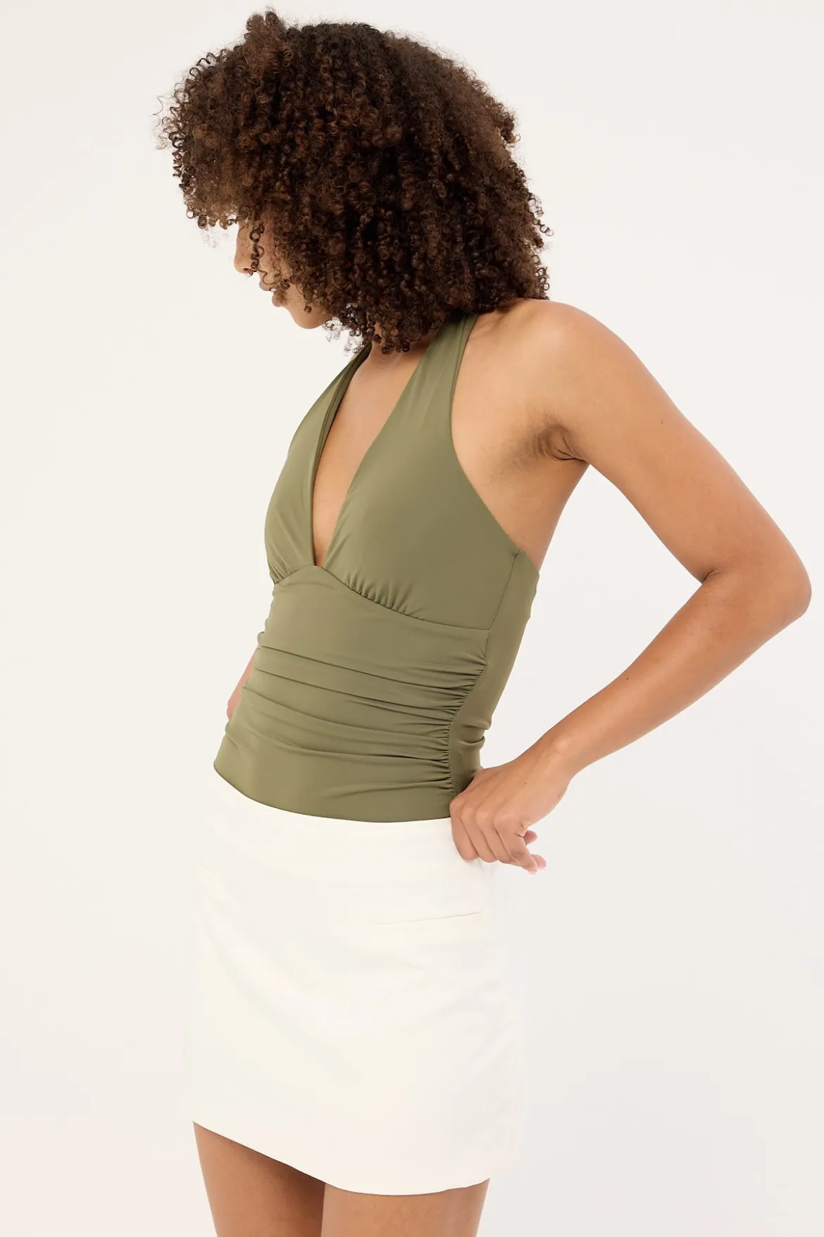 Sonnie Mid Rise Mini Skirt White