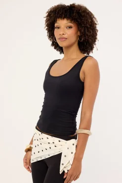 Sophia Singlet Tank Top Black