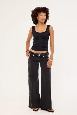 Sophia Singlet Tank Top Black