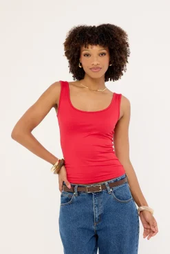 Sophia Singlet Tank Top Red
