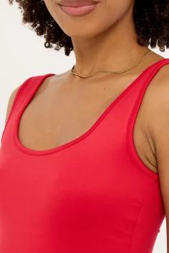 Sophia Singlet Tank Top Red