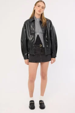 Sophie Denim Mini Skirt Black Bull