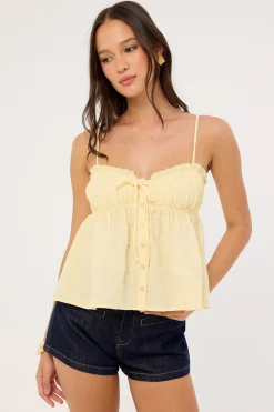 Sophie Gathered Cami Top Butter