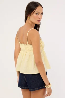Sophie Gathered Cami Top Butter