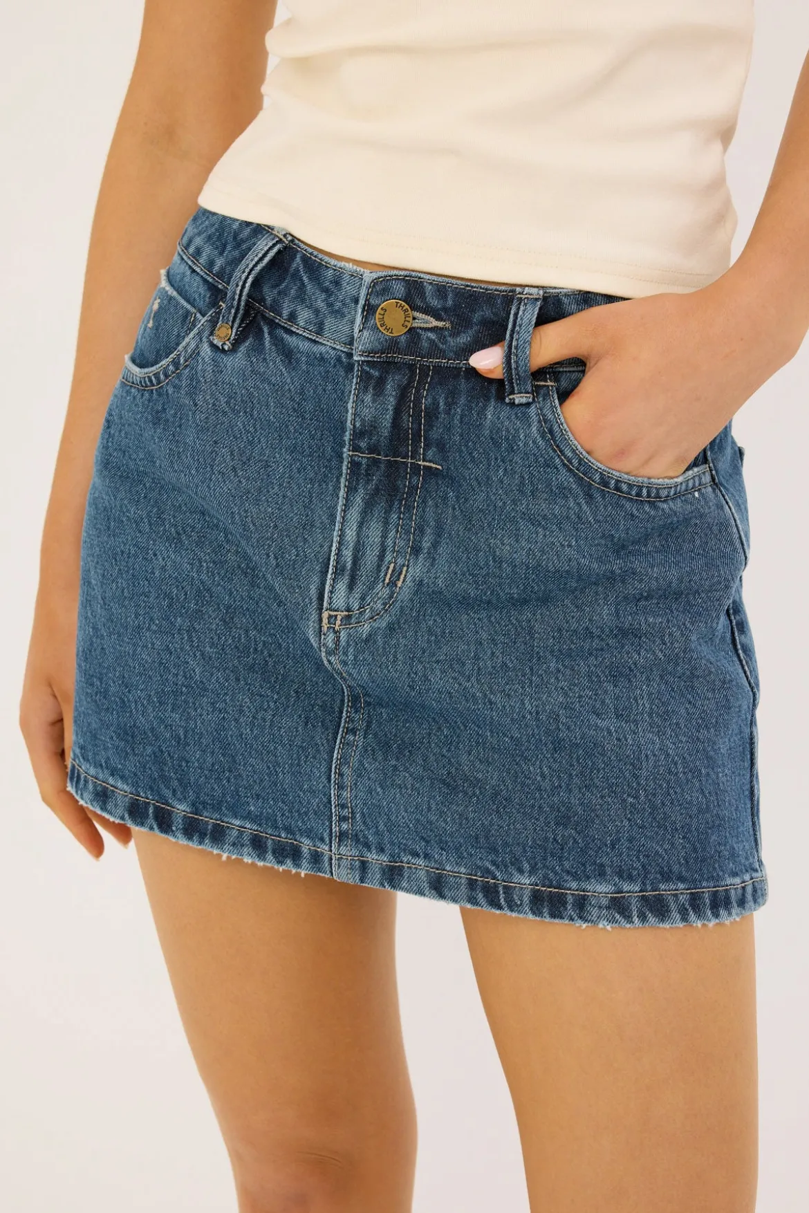 Sophie Skirt Vintage Rinse Blue
