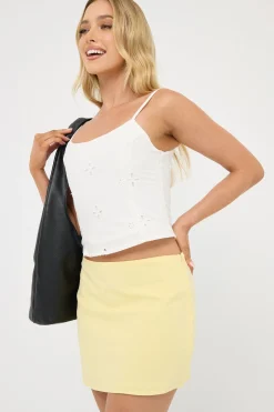 Sorbet Low Waist Mini Skirt Lemon