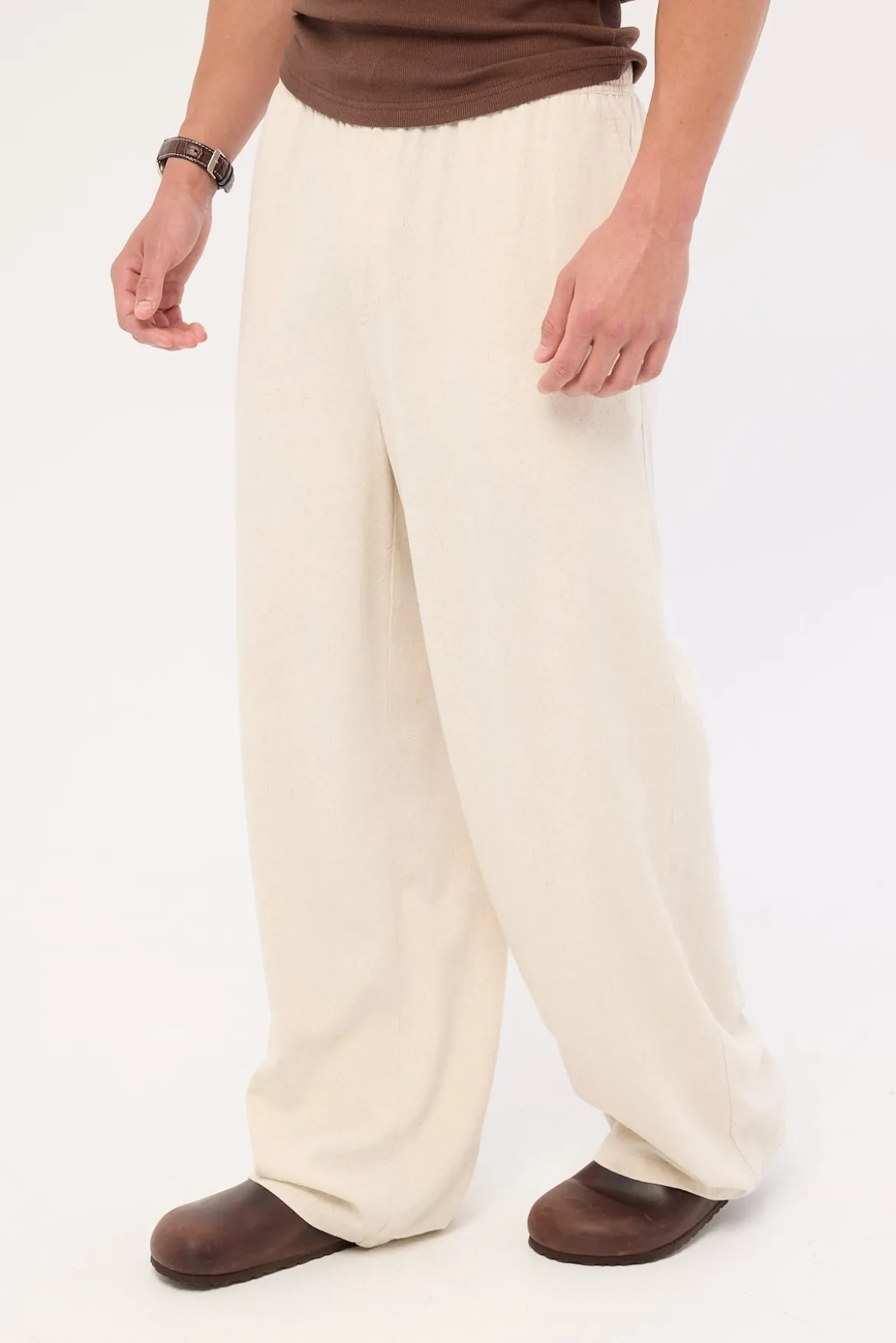 Sorrento Baggy Linen Pant Oatmeal